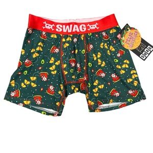 NWT swag christmas holiday underwear mens boxer briefs tacos mexican Size Small